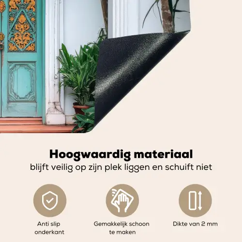 Deur - Patronen - Planten Inductie beschemer met haakjes klein -ky-onderkant-nl