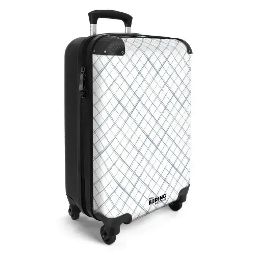 Diagonaal kruisende lijnen op een wit vlak NBS - Handbagage koffer - Volwassenen Unisex middel -productfoto_3d