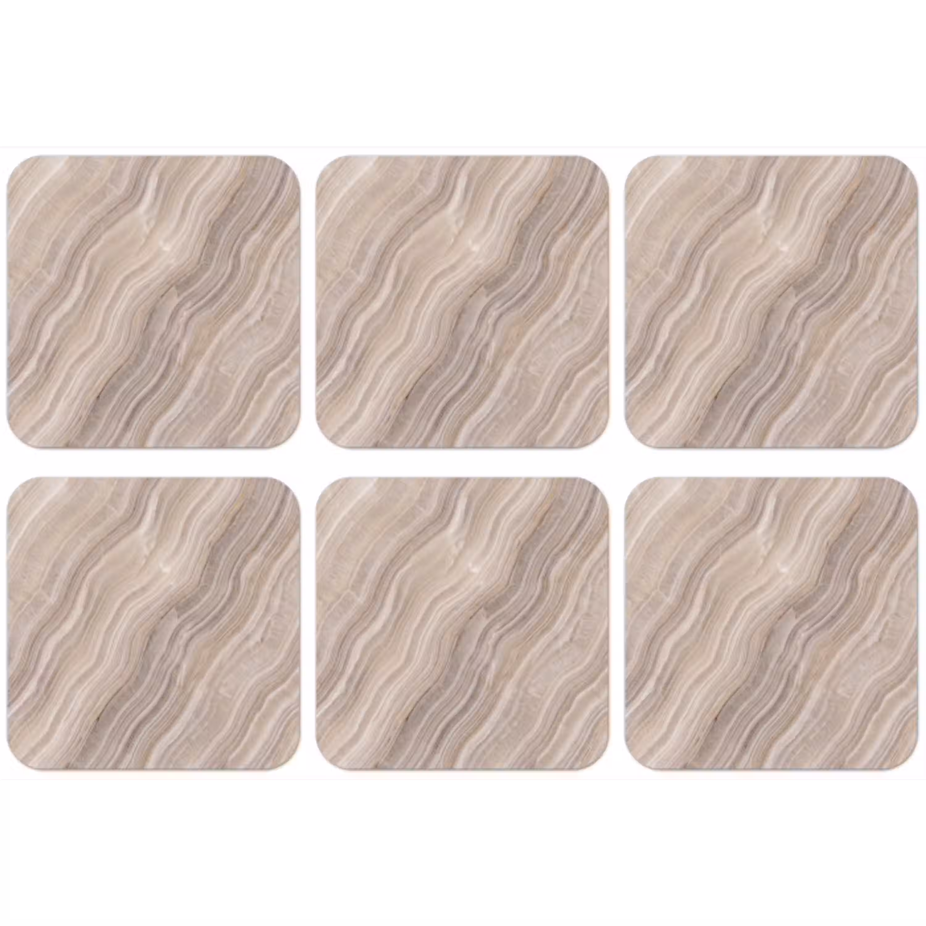 Textuur - Golvend - Abstract - Modern - Beige onderzetter kurk middel -zkaufland3dotto