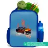 Hotrod flames Kinderrugzak - Blauw middel -inhoud_NL