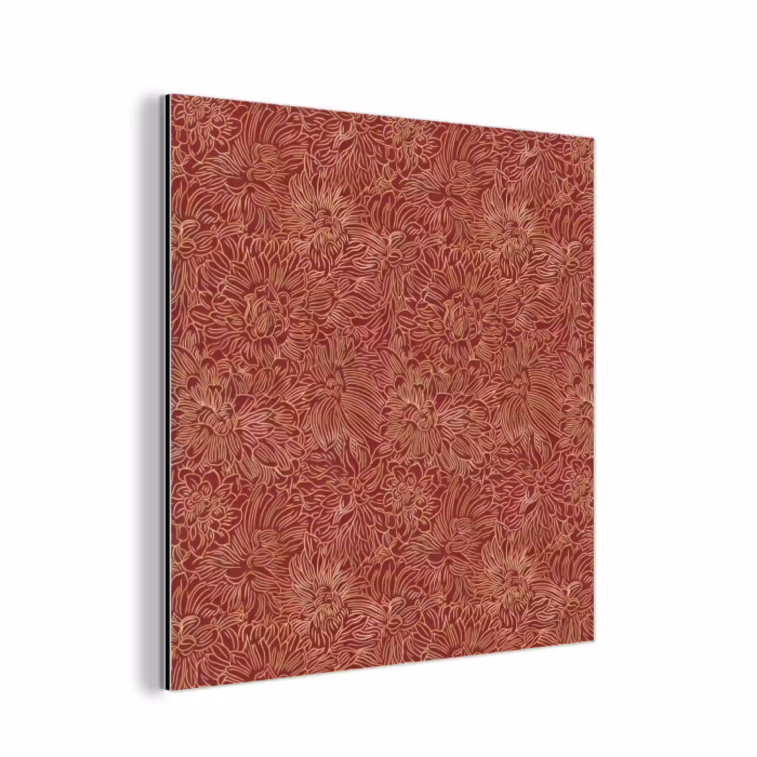 Bloemen - Motief - Rood aluminium wit klein 46 -3d