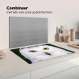 Sneeuwuil - Portret - Geel Inductie beschermer vinyl 3mm klein -wsfeer7_website