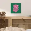 Abstract - Pink - Lijnen - Groen aluminium wit klein -sfeer3