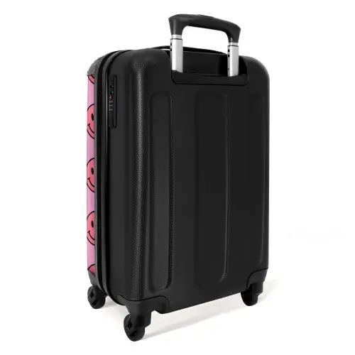 All smiles roze Koffer - NBS - Handbagage middel -achterkant