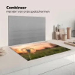 Paardenbloem - Zonsondergang - Veld Inductie beschermer vinyl 3mm klein -wsfeer7_website