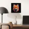 Graffiti - Vos - Zwart - Pop art aluminium wit klein -sfeer5