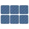 Frans - Citroen -  Stippen - Wit - Blauw onderzetter kurk middel 366 -3d