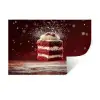 Rode - Velvet - Taart - Eten Muursticker klein -3d