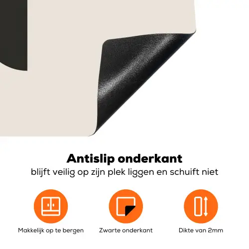 Halve cirkels - Aardetinten - Grafisch Inductie beschermer vinyl 3mm klein -zzzzzzz-td-onderkant