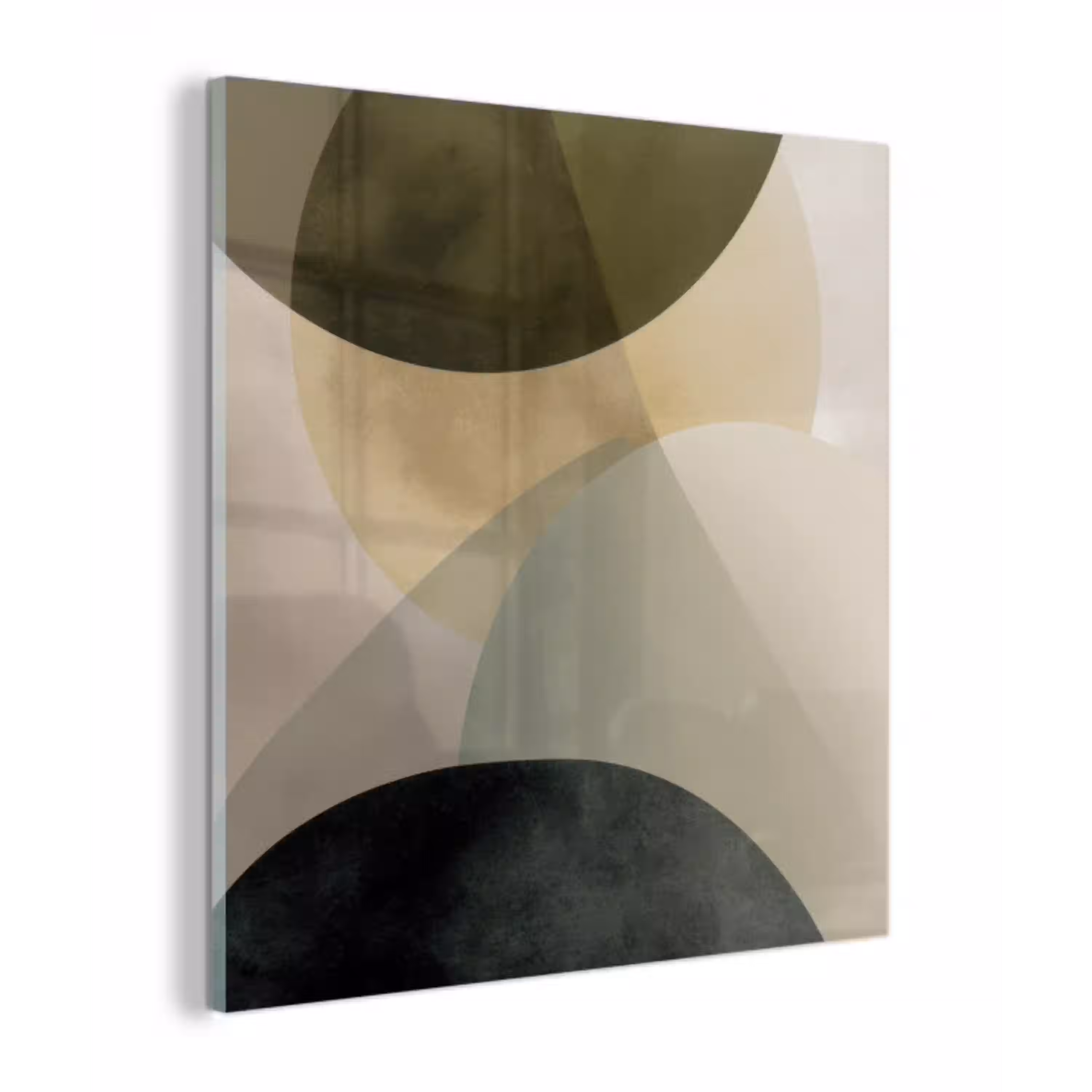 Vlakken - Abstract - Beige - Cirkels plexiglas 5mm klein -z3d