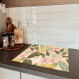 Patroon - Bloemen - Kleurrijk Inductie beschermer vinyl 3mm middel -sfeer3