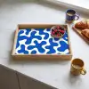 Vormen - Abstract - Blauw - Golven Dienblad Rechthoek middel -sfeer2
