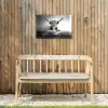 Schotse Hooglander - Spaghetti - Dieren - Zwart wit Tuinposter op houten frame 2 cm dik klein -sfeer4