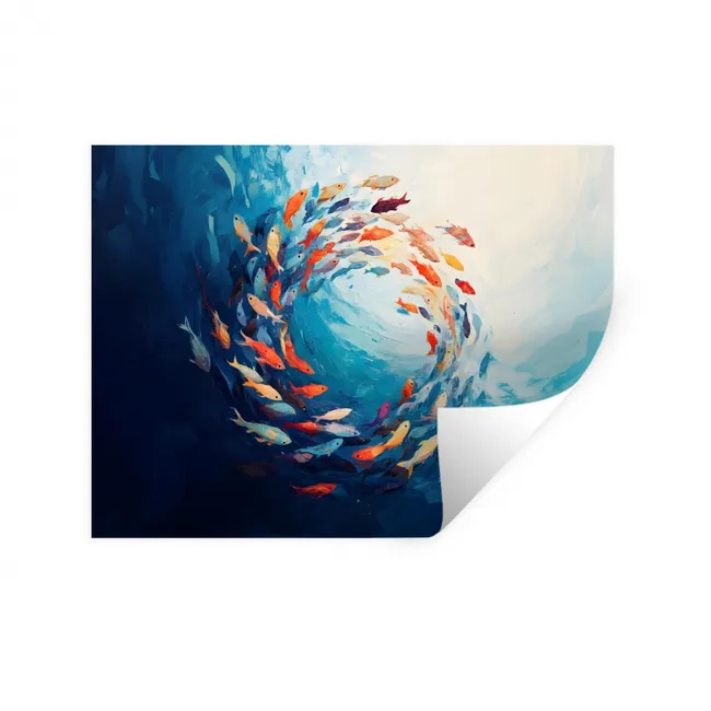 Wall Sticker - Sea - Fish - Colorful - Dynamic