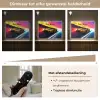 Gele raceauto - Kleurrijk - Neon Light Box met batterij (Wandlamp kind) middel -USP_dimbaarNL
