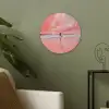 Roze - Surfen - Zee Akoestische PET Vilt - Rond klein -sfeer2