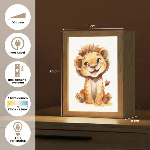 Leeuw - Baby dier Light Box met kabel klein -USP_NL