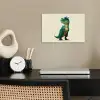 Stekels - Dino - Blauw - Gespierd poster papier klein -sfeer1
