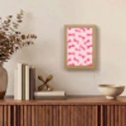 Strikken - Aquarel - Roze Light Box met kabel (Tafellamp) klein 925 -sfeer2