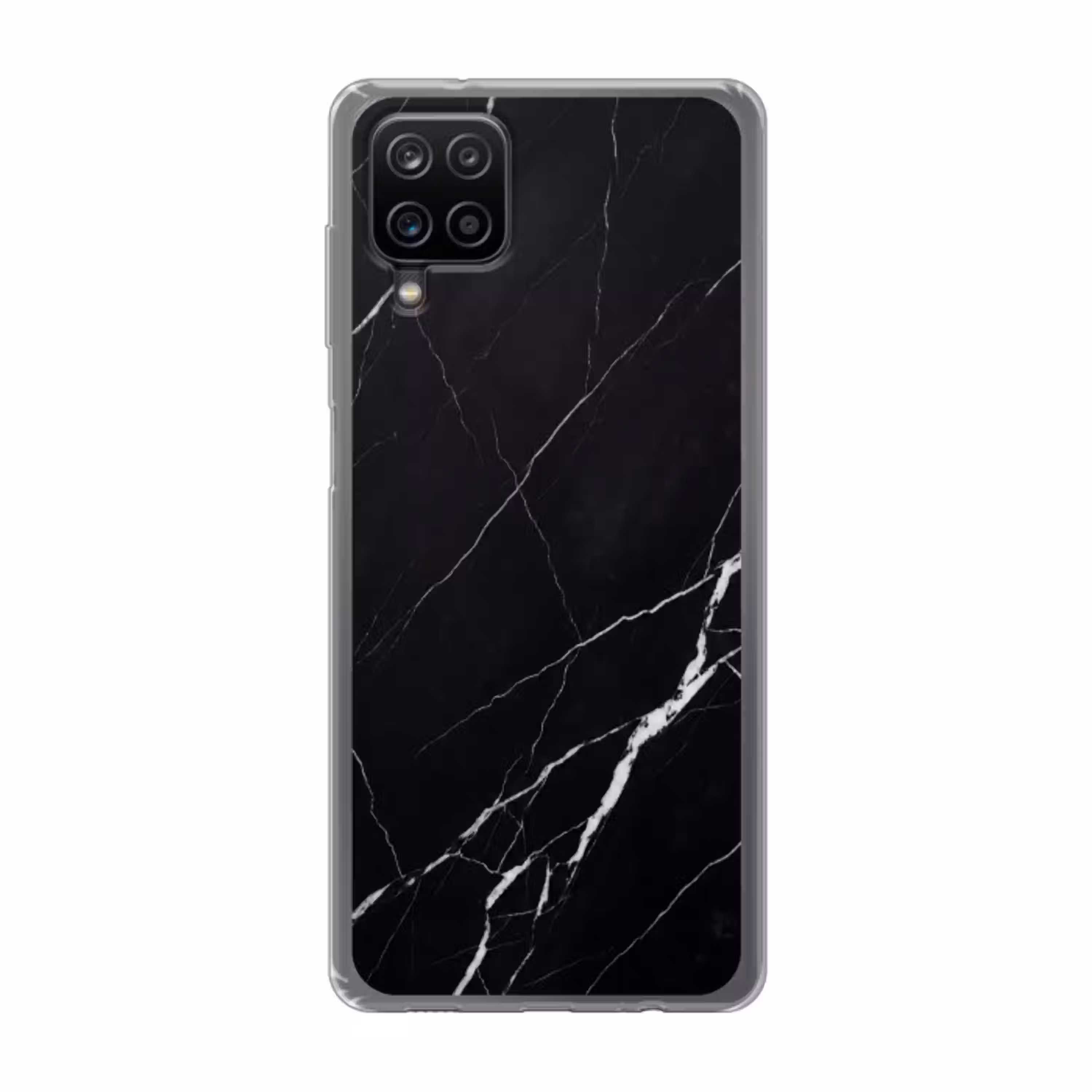 Marmer - Patroon - Abstract - Modern - Zwart Telefoonhoesje Samsung Galaxy A12 klein -3d
