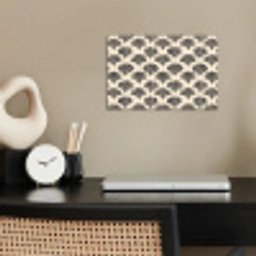 Waaiers - Botanisch - Zwart - Beige poster papier klein 62 -sfeer1