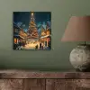 Kerstfeest - Dorp - Donker aluminium wit klein -sfeer2