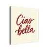 Ciao bella - Rood - Wit - Minimalistisch aluminium wit klein -3d