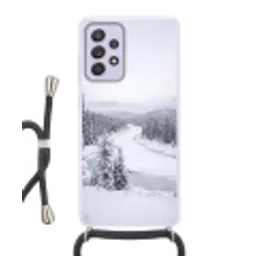 Rivier - Bevroren - Landschap - Winter Hoesje Samsung Galaxy A52 5G met koord klein -3d