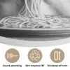 Sphynx - Kat - Dieren - Humor - Spaghetti - Zwart Wit Akoestische PET Vilt - Rond klein -closeup_NL