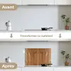 Hout - Naturel - Planken - Structuur keuken achterwand spatscherm klein -voor_na_FR