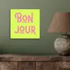 Groen - Roze bonjour - art-deco aluminium wit klein -sfeer2