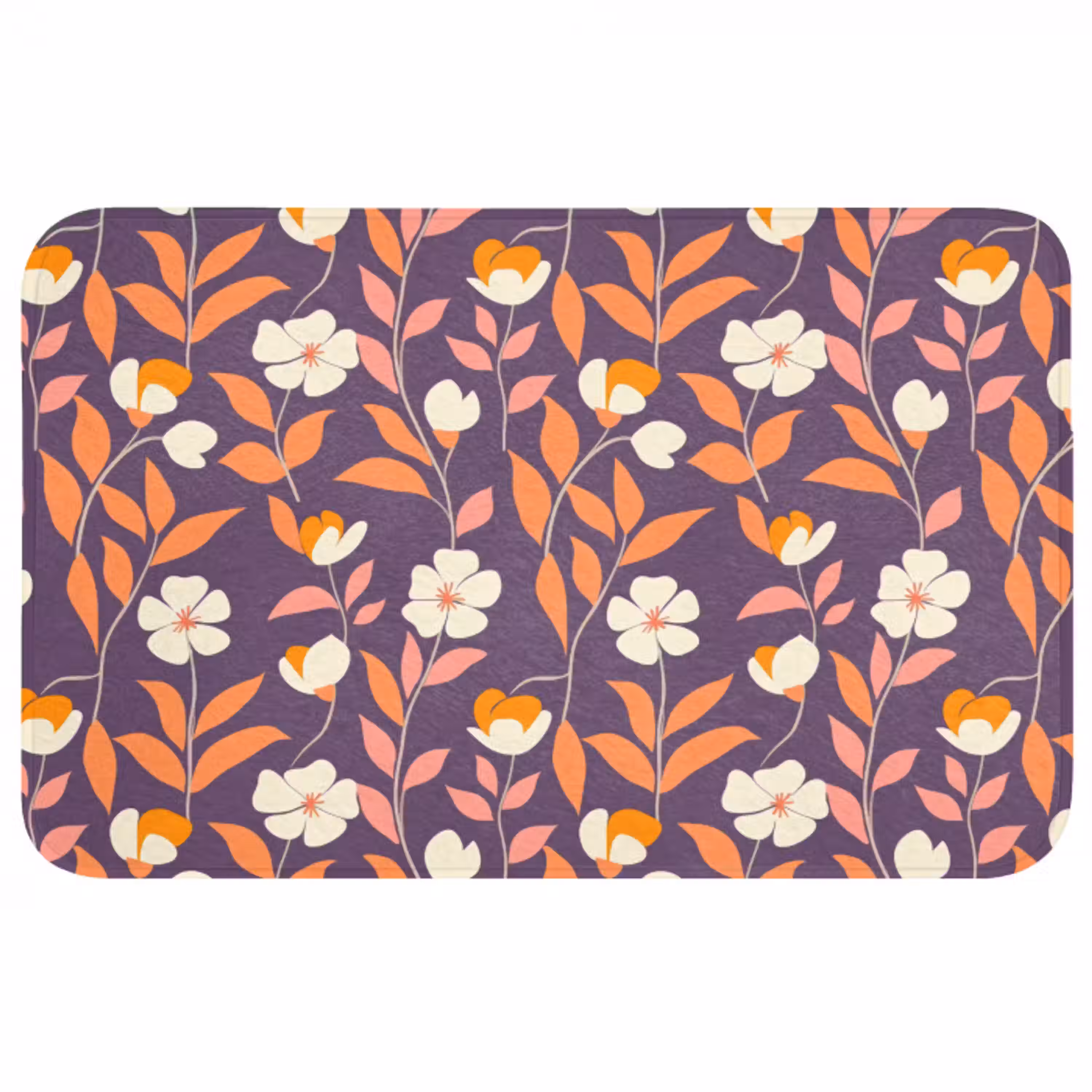 Boho - Vintage - Paars Badmat middel 997 -3d