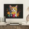 Kat - Eten - Patat - Graffiti - Abstract PET vilt klein -sfeer1