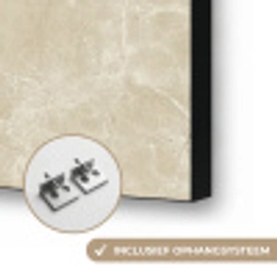 Lichtbeige - Marmer - Diffusie adering Textielframe zwart klein 947 -USP_ophangsysteemNL