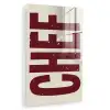 Chef - Rood - Japandi - Vintage plexiglas 5mm klein -zzzproduct_nieuw