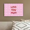 Love - Quote - Moeder - Rood canvas 2cm klein -sfeer3