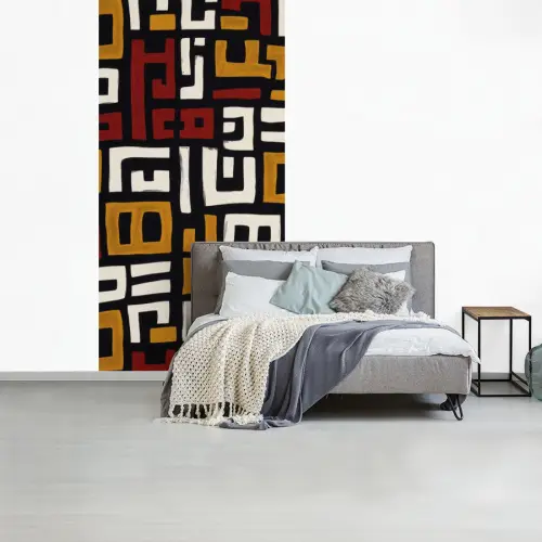 Abstract - Patroon - Rood fotobehang vinyl groot -slaapkamer