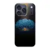 Boom - Blauw - Bladeren - Penseelstreken Telefoonhoesje iPhone 17 Pro klein -3d