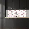 Kreeften - Donkerrood - Patroon keuken achterwand 2 middel -sfeer1