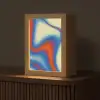 Golven - Kleurrijk - Abstract Light Box met kabel (Tafellamp) klein -z3d_website