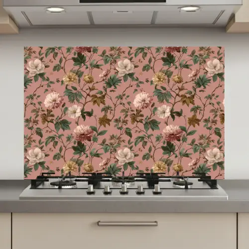Bloemen - Klassiek - Roze keuken achterwand spatscherm klein 900 -3d_website