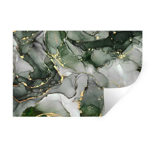 Luxe - Marmer - Groen Muursticker klein -3d