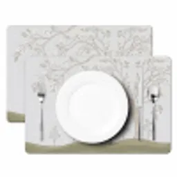 Minimalistisch - Kraanvogels - Blauw Placemat vinyl groot -zzsfeer2_Kitchenyeah-website