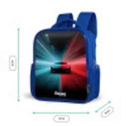 Sportwagen - Lichtstralen - Neon - Blauw Kinderrugzak - Blauw middel -productfoto_formaten