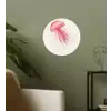 Kwal - Tentakels - Roze Wandcirkel behangsticker klein -sfeer2