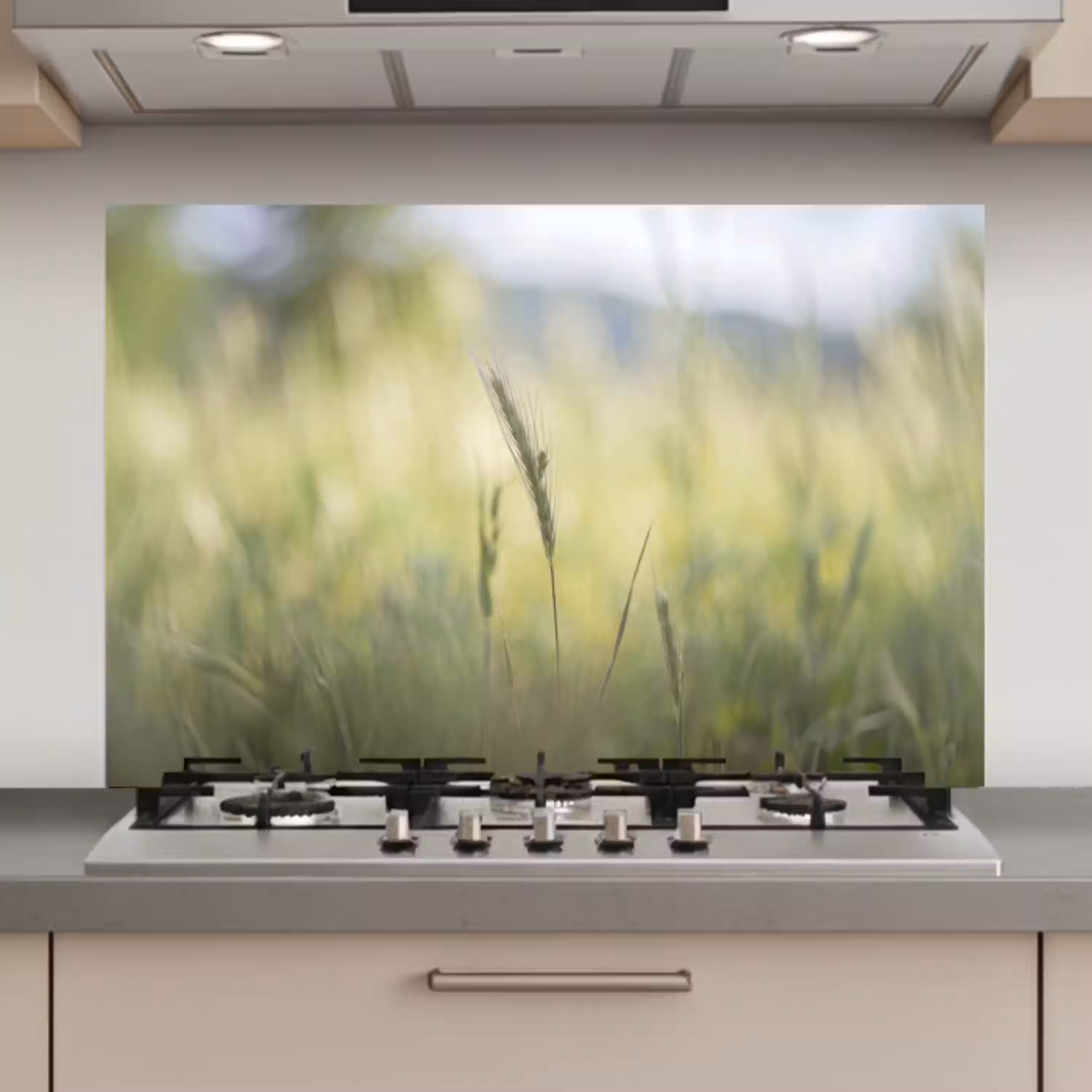 Graan - Aar - Natuur - Groen - Detail keuken achterwand spatscherm klein -3d_website