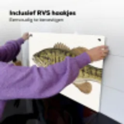 Vissen - Natuur - Vintage Inductie beschemer met haakjes klein -ky-ophangen-nl