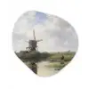 Molen - Willem Roelofs - Oude meesters - Kunst Wandcirkel Organisch Forex 3mm klein -3d