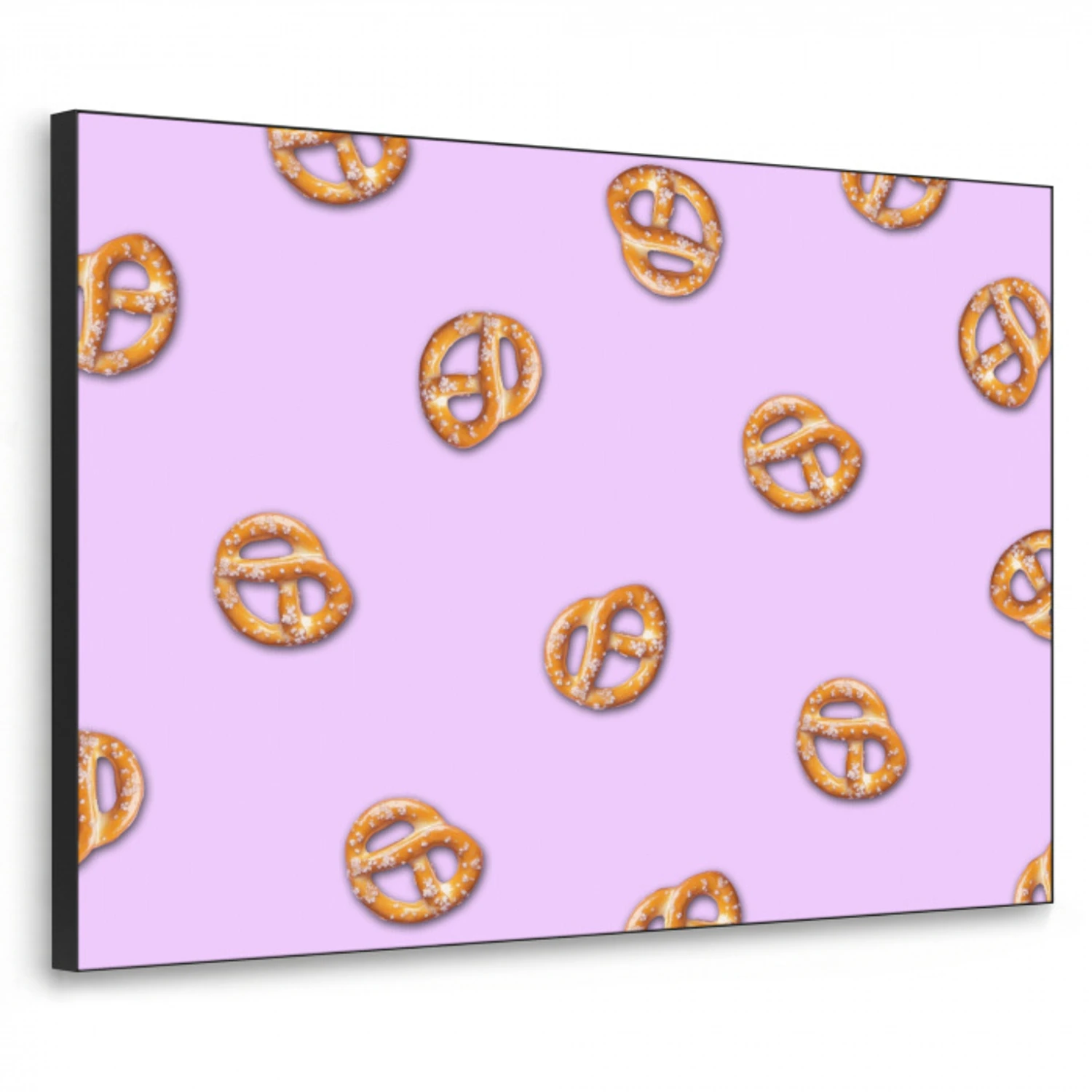 Pretzels - Eten - Paars Textielframe - compleet frame klein -3d