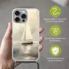 Zeilschip - Zee - Bewolkt Hoesje iPhone 16 Pro Max met koord klein -sfeer2_NL